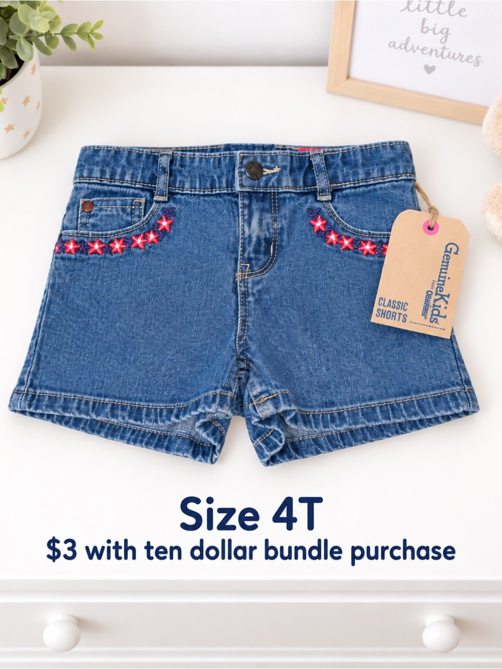 Genuine Kids OshKosh  NWT 4T Jean Shorts
